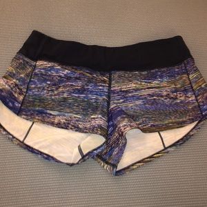 lululemon multicolor speed shorts